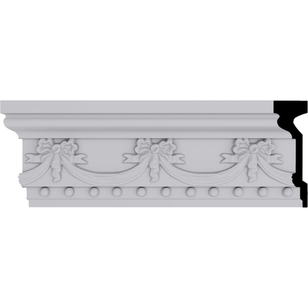 Ekena Millwork Chair Rail Moulding, Polyurethane, 94-1/2 in L, 6-1/4 in H, Factory Primed MLD06X02FE - main